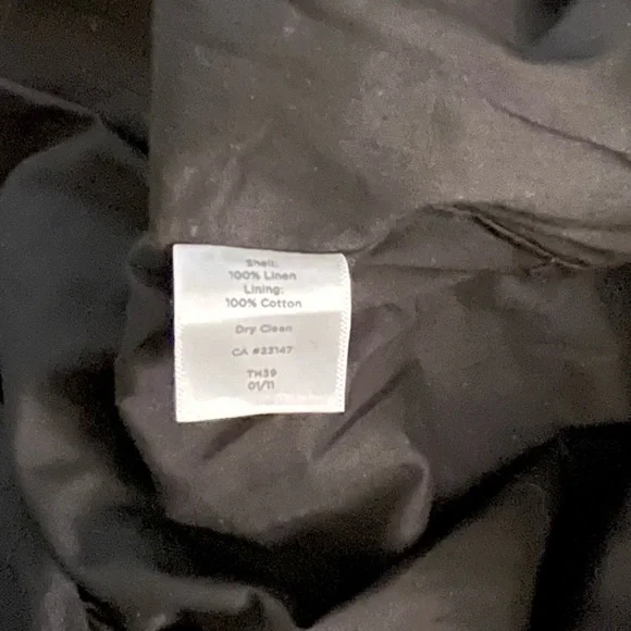 Talbots Black V-Neck Sleeveless Linen Dress - Picture 9 of 9